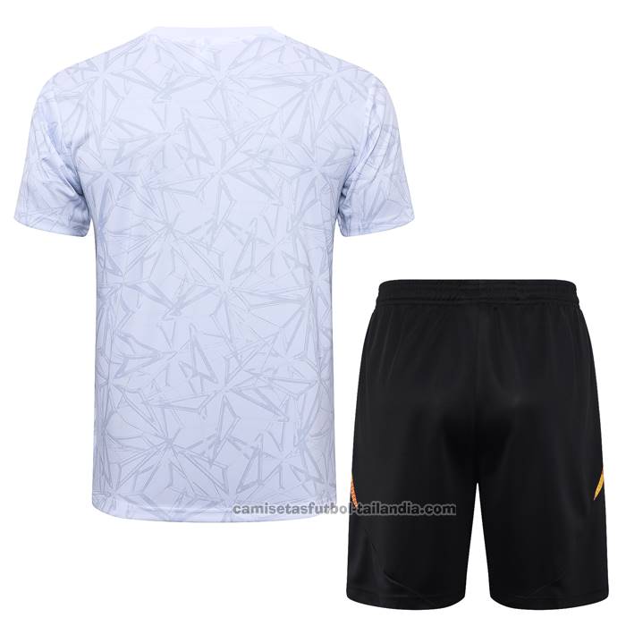 Chandal del Real Madrid Manga Corta 24/25 Blanco - Pantalon Corto